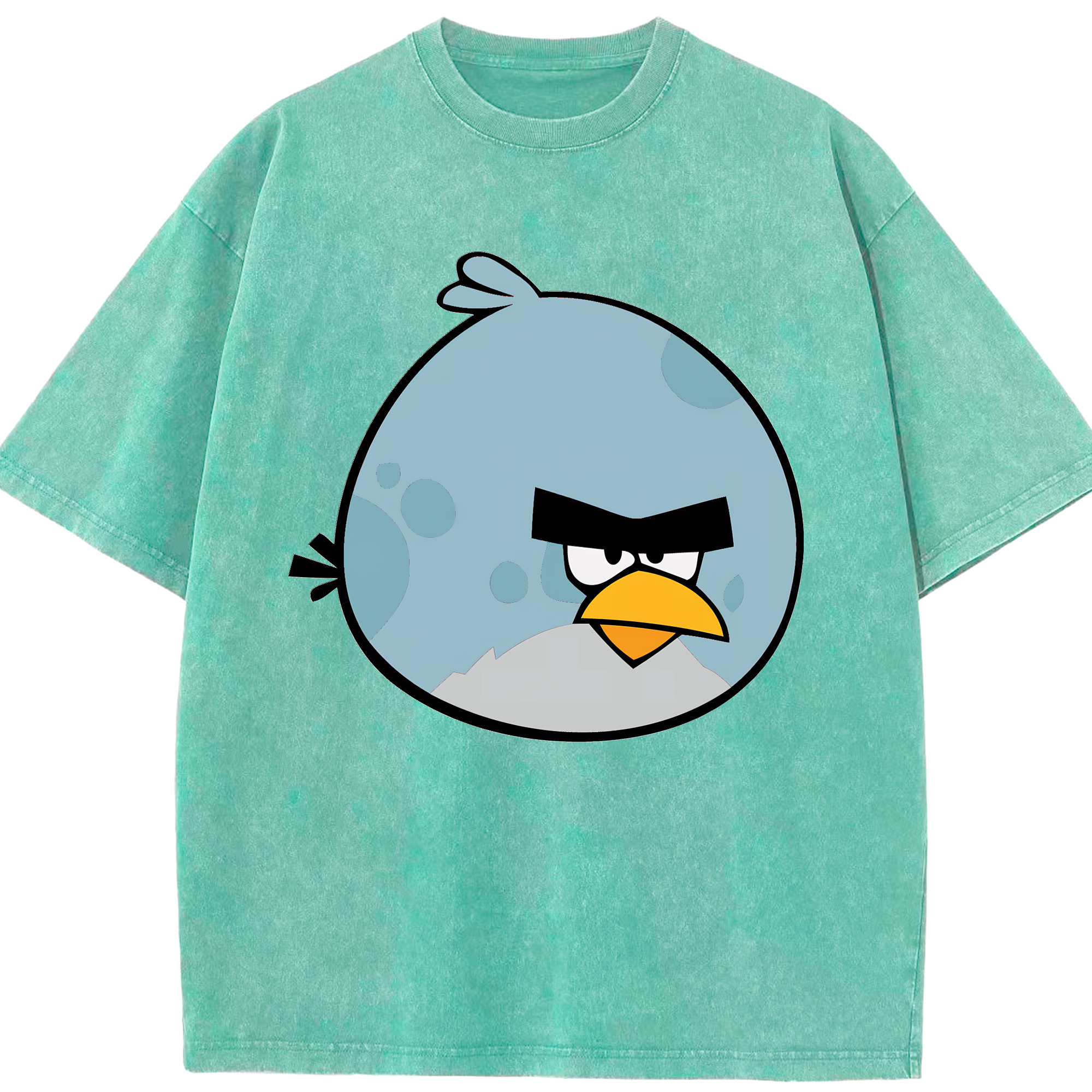 （画像用） Angry Birds アングリーバード 綿100% ヴィンテージ風 半袖Tシャツ（フロントプリント）